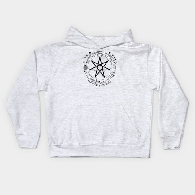 Faery Star | Setogram | Pagan Symbol Kids Hoodie by CelestialStudio